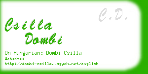 csilla dombi business card